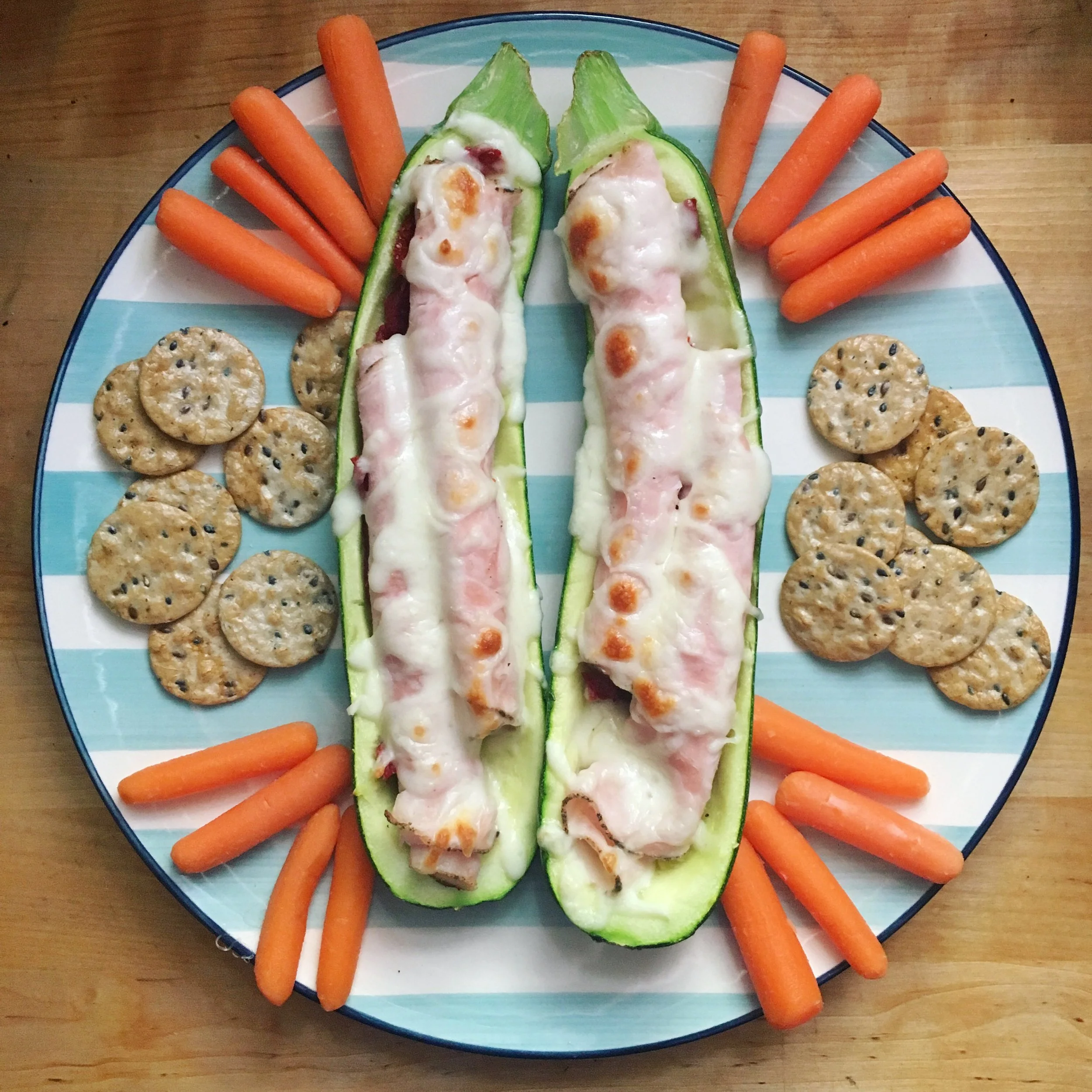Turkey Melt Zucchini Boats