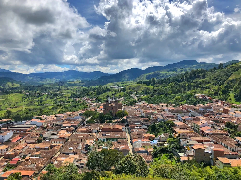 View from top of the hill in Jericó