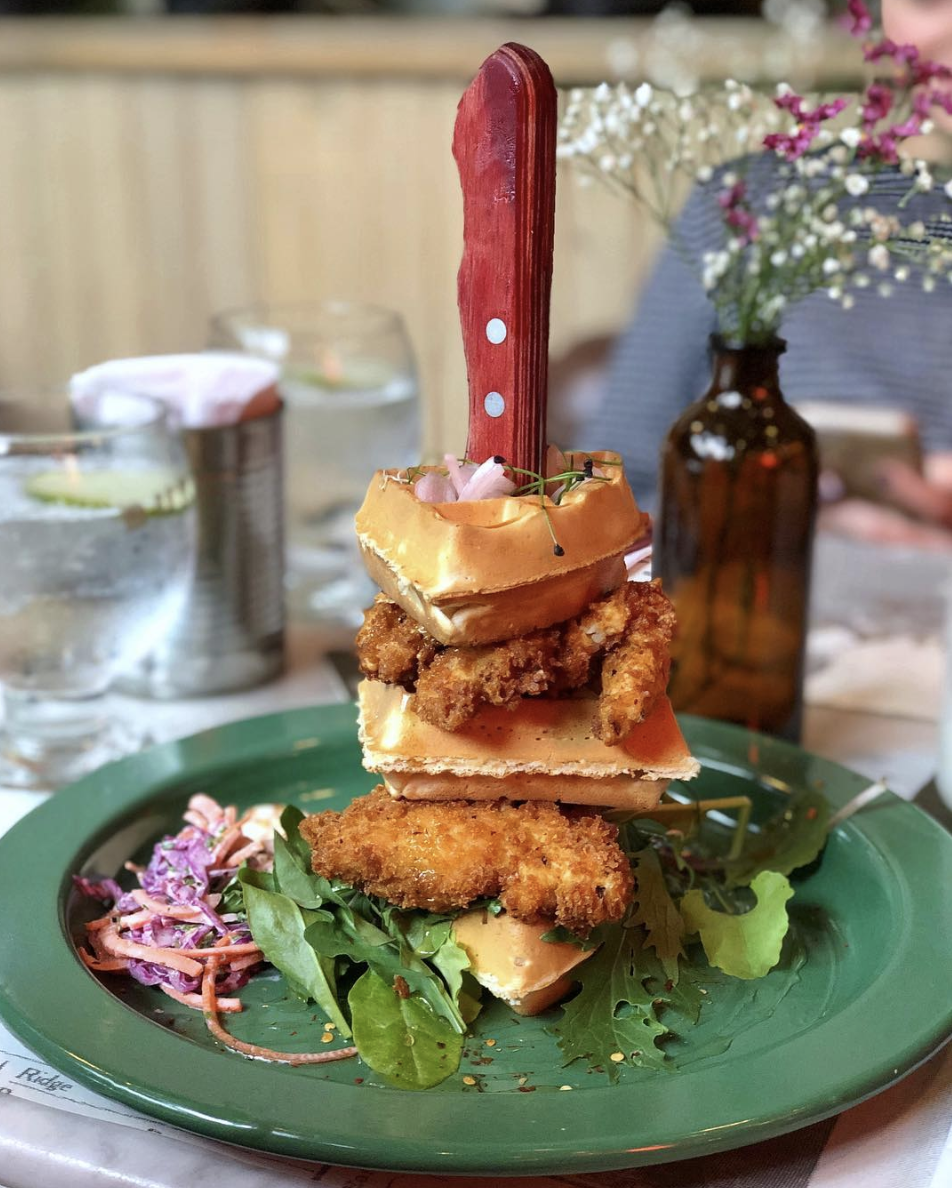 Chicken & Waffles at Burdo