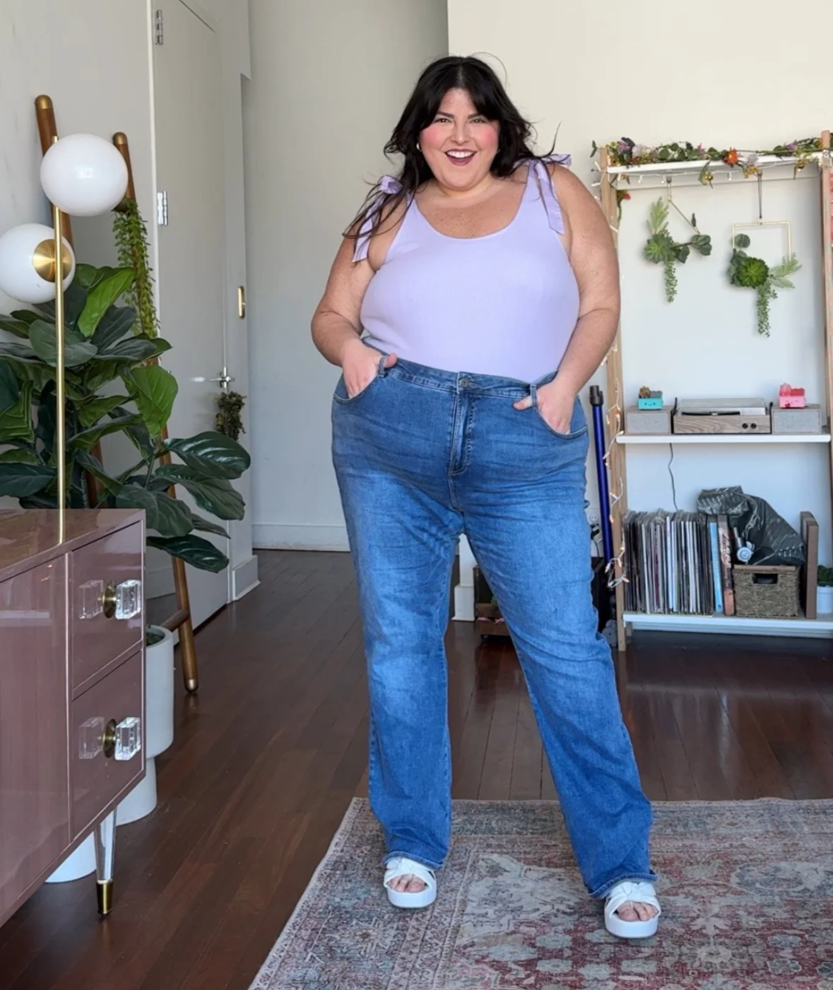 Tunic and Straight-Leg Jeans