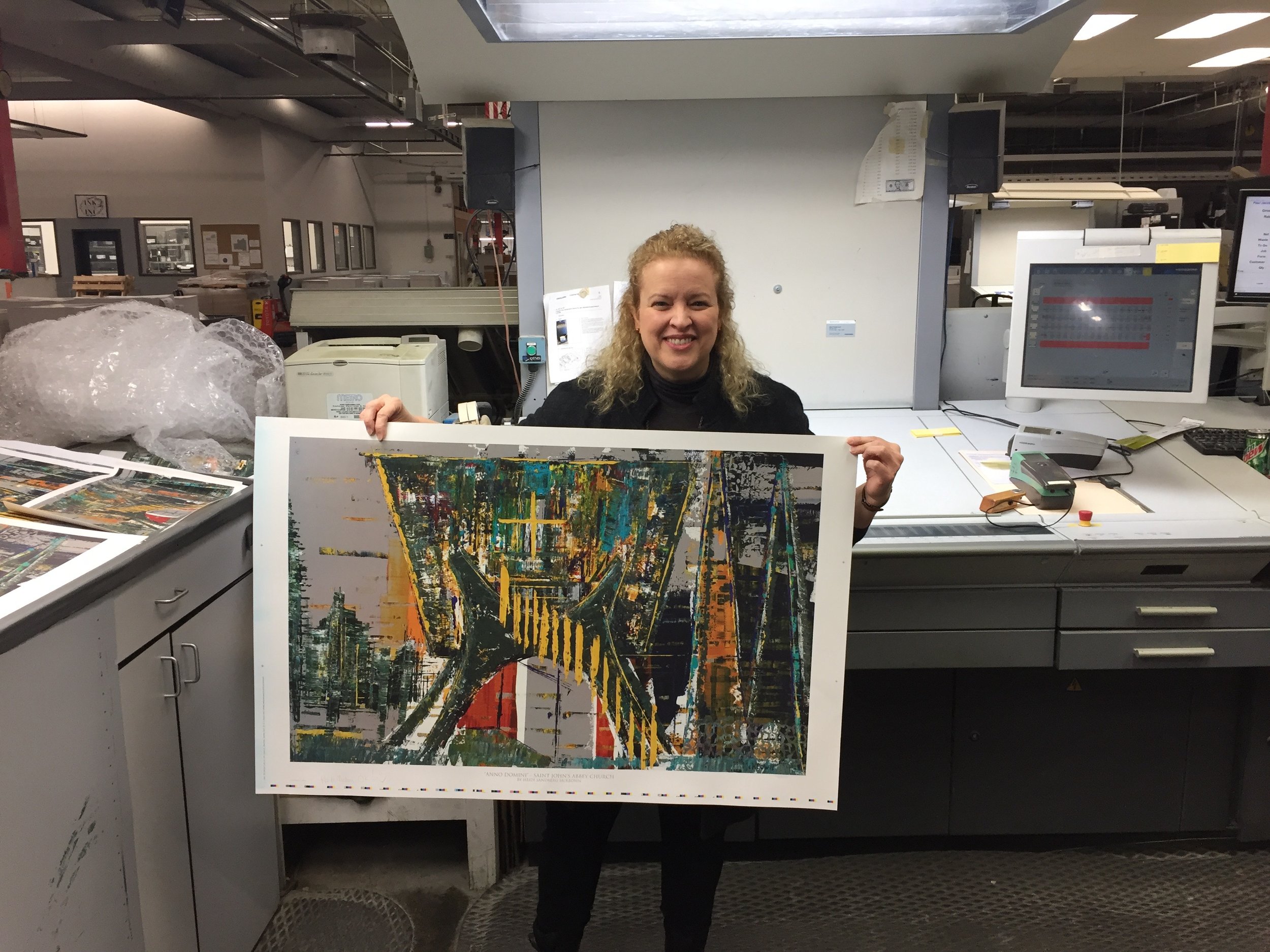 The final product! A fine art Lithograph print. We made two sizes, this is the large size. It is 75 percent of the original size. Again, a very special thank you to the team at John Roberts! Cheers guys! And I hope my blog readers found this interesting. Thanks for sharing some of my journey with me. Cheers!