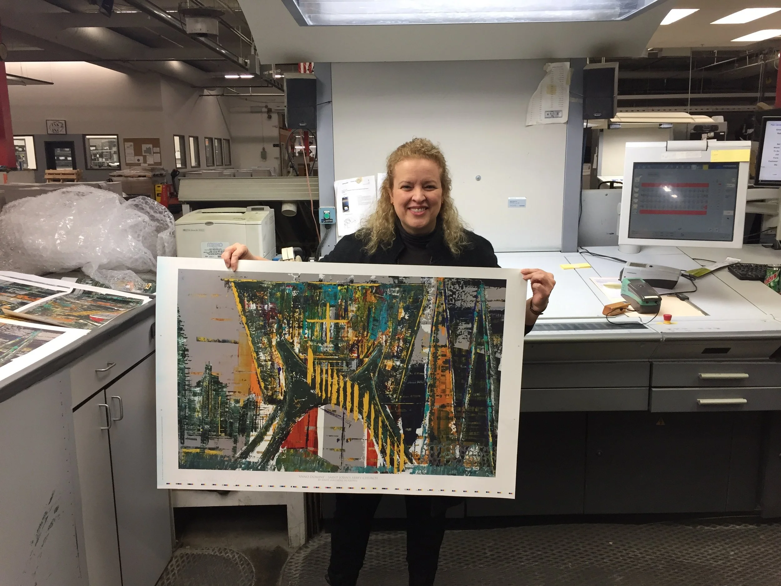 The final product! It took nine hours but we did it!! Again, thank you to the printing team! And thank you to all the people who have believed in this painting! Cheers!!!