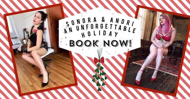 Sugar and spice and all that&rsquo;s naughty AND nice. Book me and @andriwinters together to warm up your holiday season! 💚❤️💚❤️💚 #kinkychicks #slutsofinstagram #holidaze