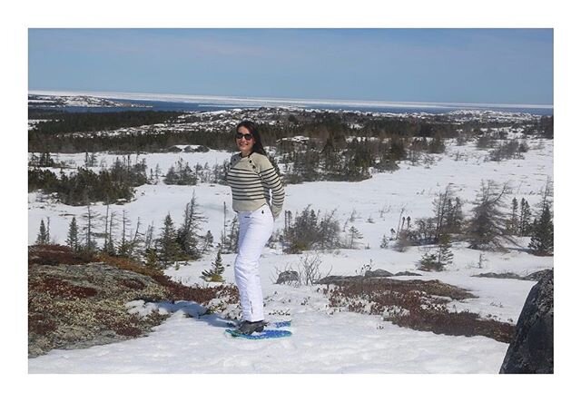 Guests enjoy snowshoeing trails with both near and far views of part of the Atlantic Ocean. I even saw a beaver dam on this outing last season, as in the winter details are easier to see. Old fashioned and modern snowshoes, a wooden toboggan, and a f