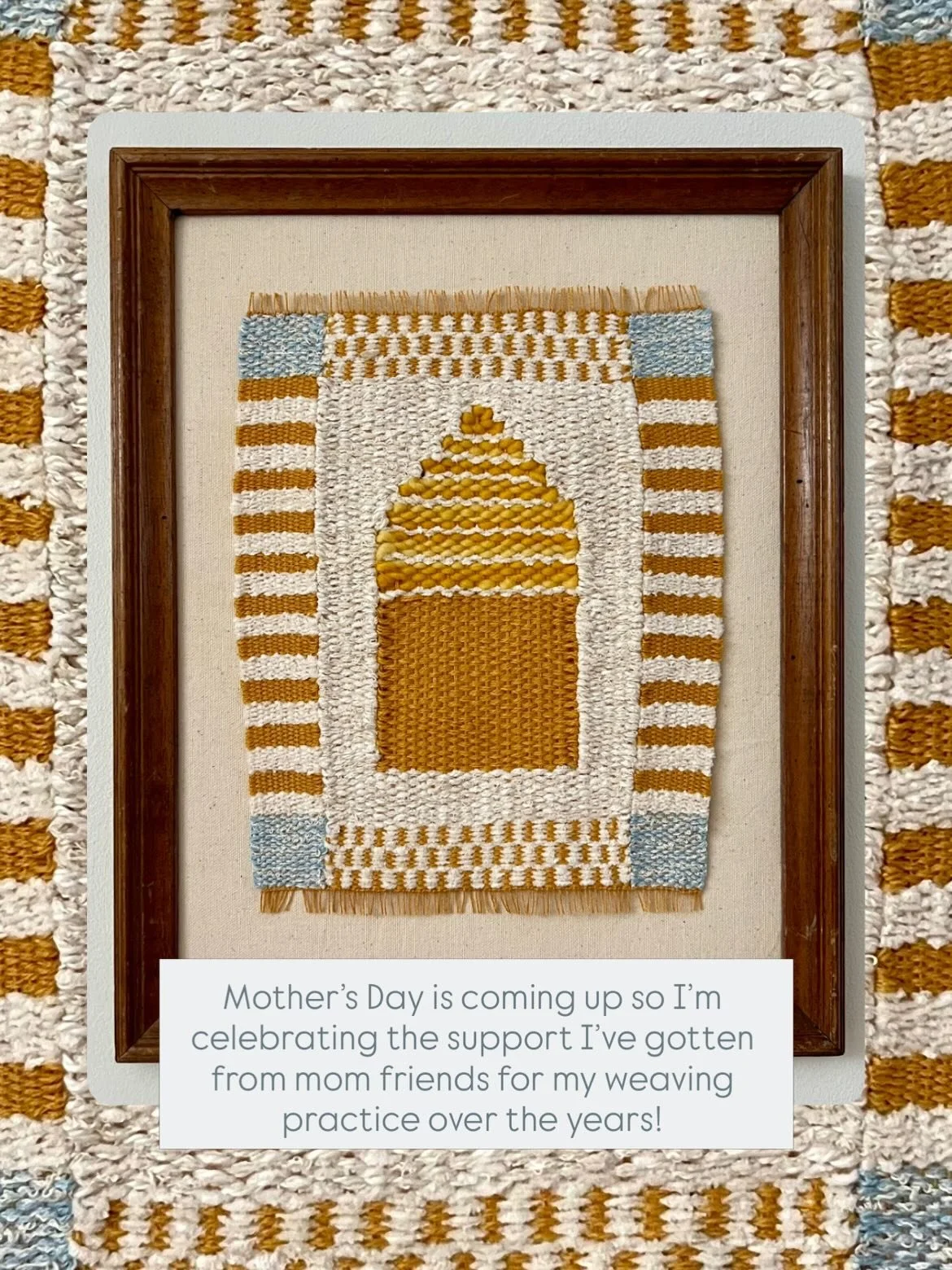 Moms need each other! Mother&rsquo;s Day is coming up so I&rsquo;m celebrating the support I&rsquo;ve gotten from mom friends for my weaving practice over the years! 

I have a small selection of woven pieces ready to ship in my shop. If you see some