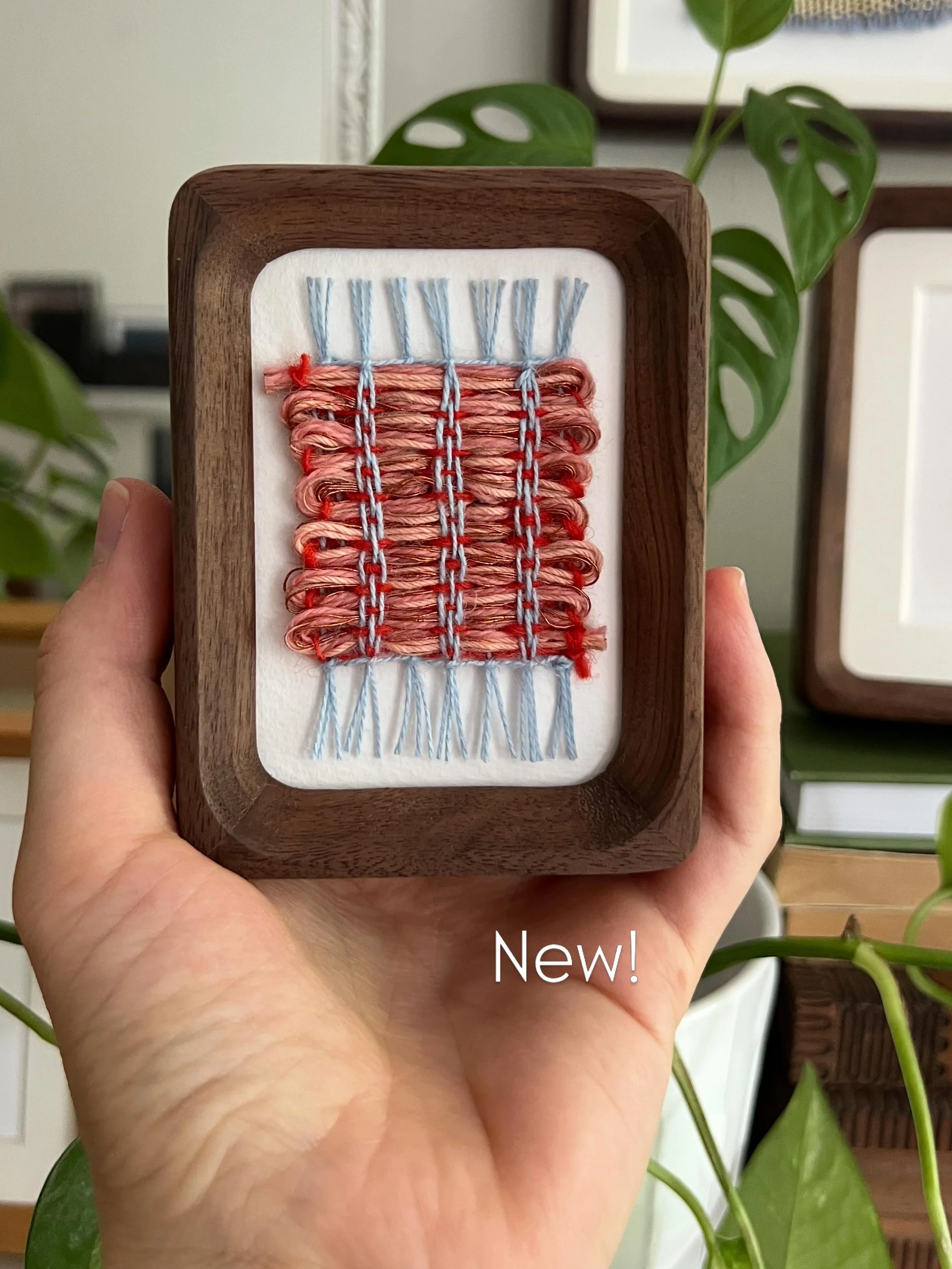 I&rsquo;m excited for these ones! 🏡 🧶🖼️

#woven #fiberart #textilelove #newart #tinyart