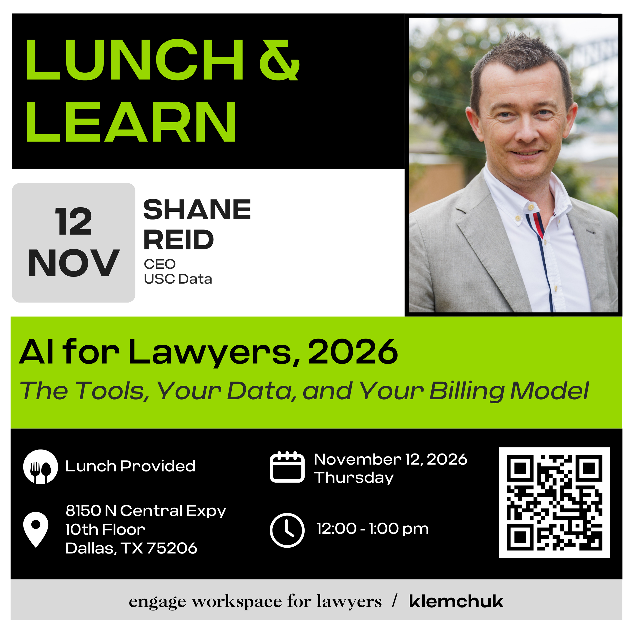 Lunch &amp; Learn: AI for Lawyers, 2026 – The Tools, Your Data, and Your Billing Model