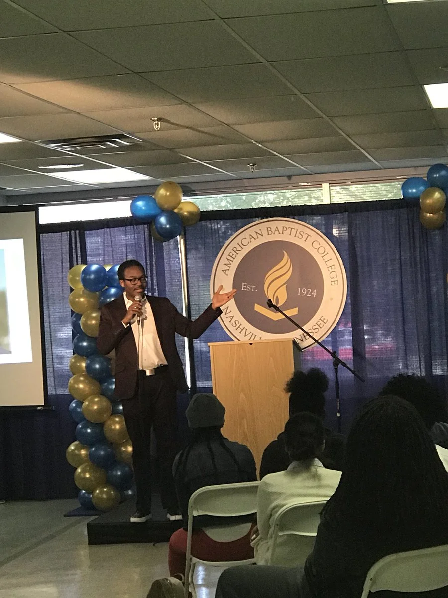 Speaking on Senior Day at American Baptist College