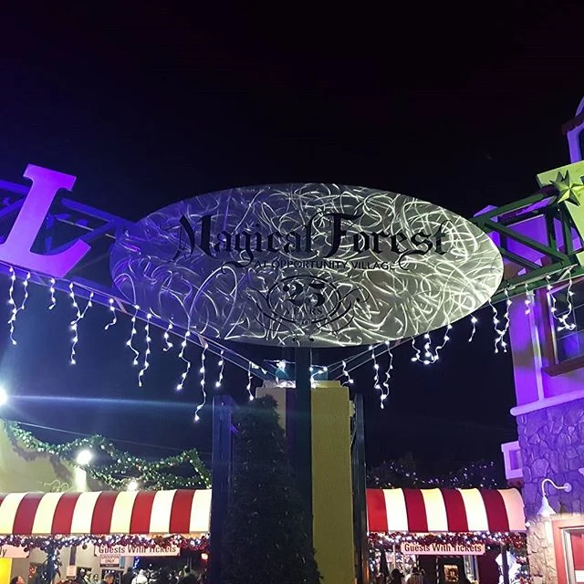 Had a great night out at the magical forest. Nice to see the sign cut on our waterjet, greeting visitors. #flowwaterjet #foragoodcause