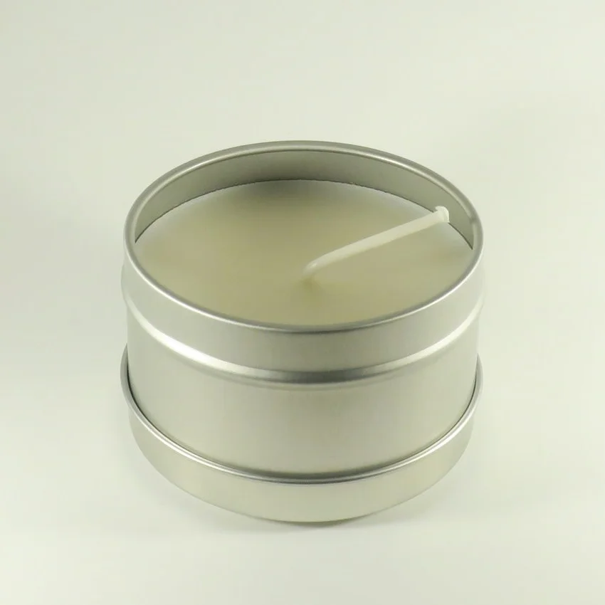 Candy Cane Soy Wax Travel Tin Candle by Rustic Soap Co.
