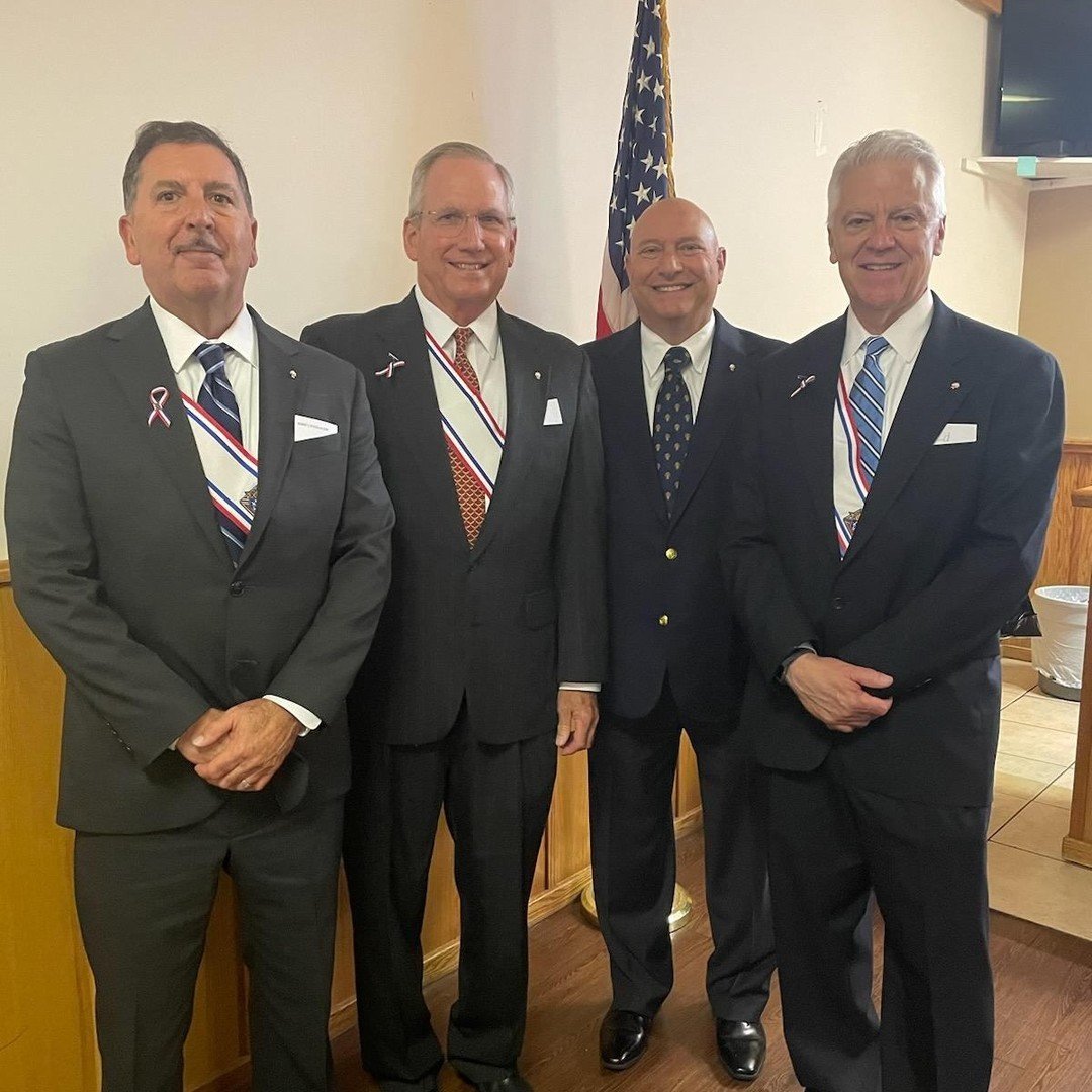 Congratulations to the newest 4th Degree &quot;Sir Knights&quot; of Archbishop Wood Assembly #1680 who received their degrees at the exemplification hosted by the James A. Flaherty Council #3128 on June 24, 2023. From left to right is Sir Bob Fuccell