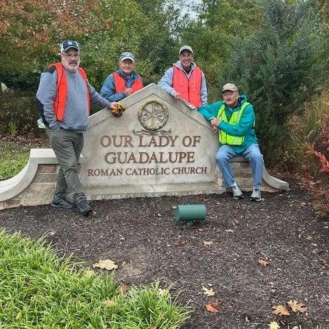The Knights of Columbus at Our Lady of Guadalupe Council 15590 Road Cleanup volunteers collected bags of debris along Cold Spring Creamery Rd October 11, 2025.