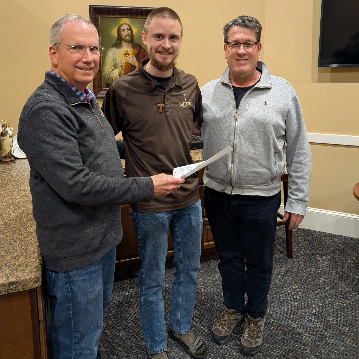 Knights of Columbus Council 15590 supports a Seminarian studying to become a Franciscan Capuchin.