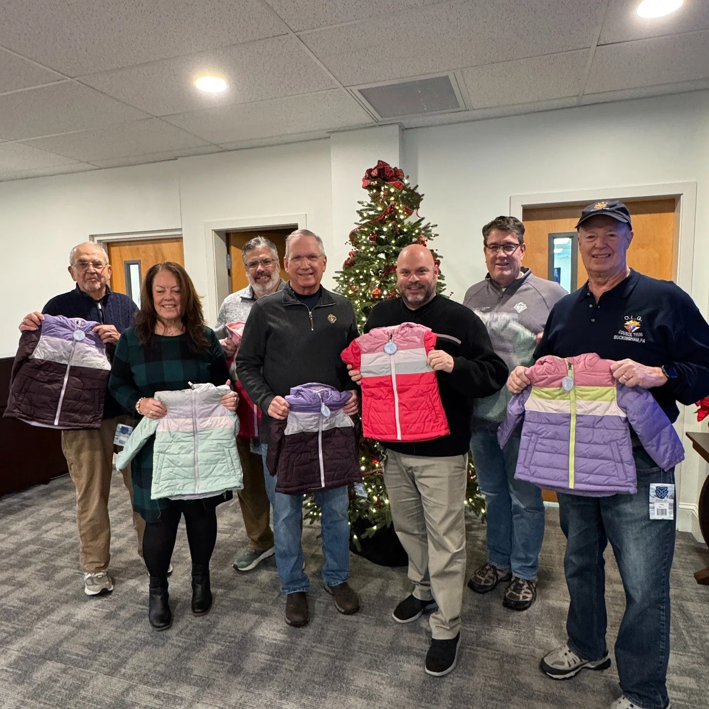 Our Lady of Guadalupe Council 15590, supports Coats for Kids with their donation to Christ's Home Children's Services.