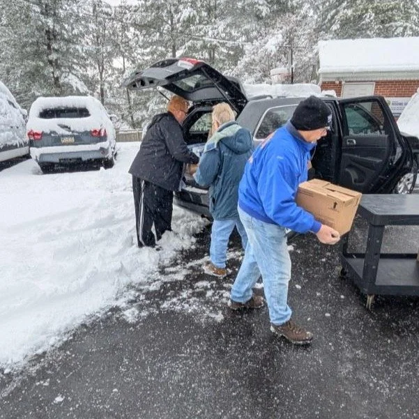 Our Lady of Guadalupe Council 15590 supports Food for Families by delivering food to the Doylestown Food Pantry.