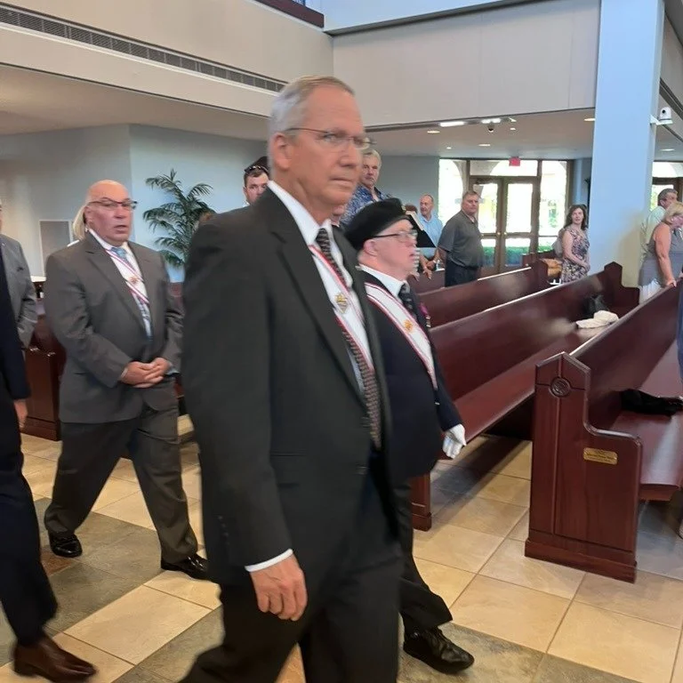 Our Lady of Guadalupe Knight's of Columbus Council 15590, a fraternal order, processing in unity at the June 29th 9AM Mass