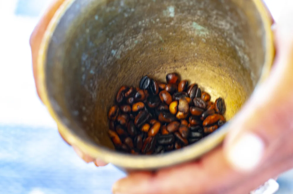 Coffee beans roasted