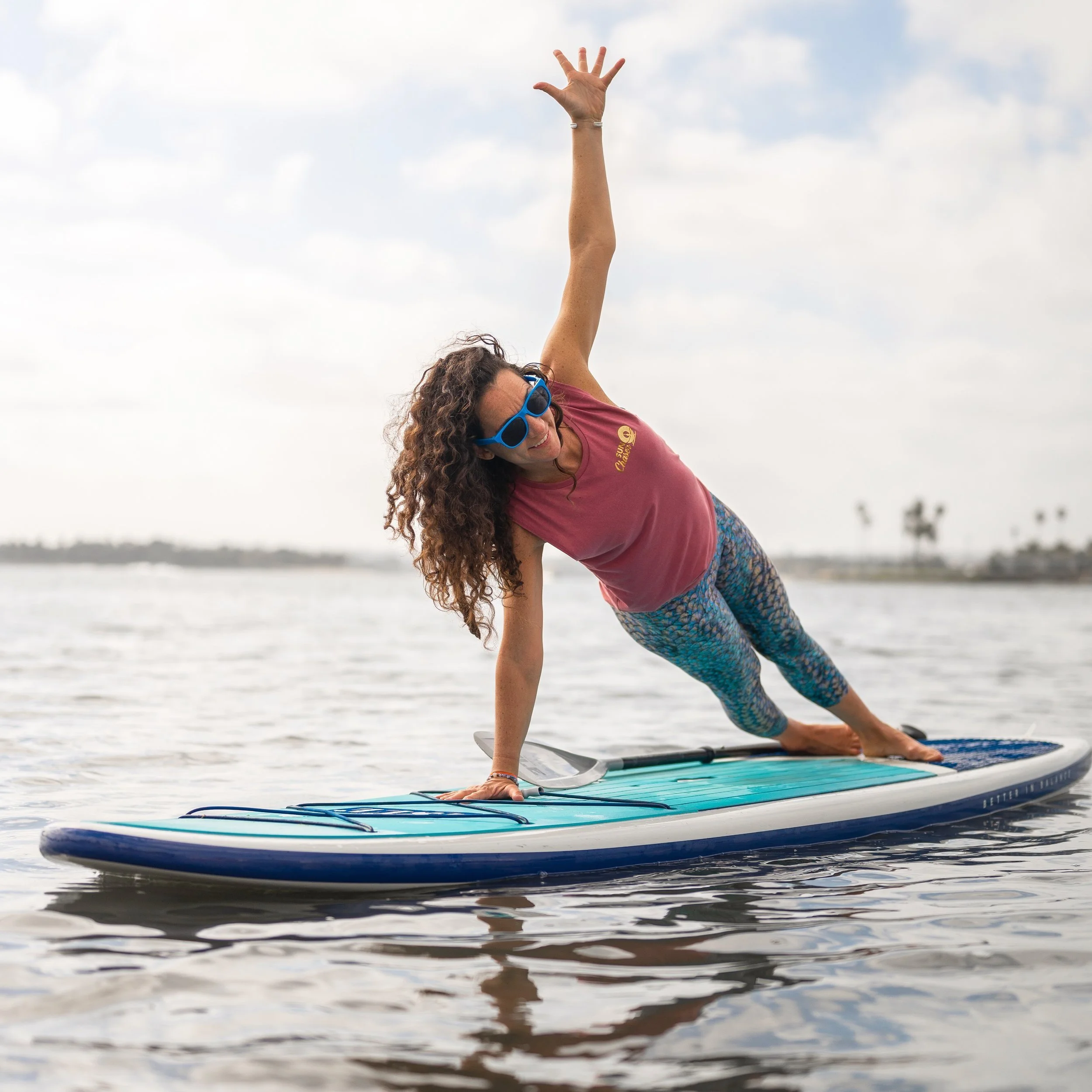 SUNChaser SUP owner Dana Mitchell having fun on the water in San  Diego
