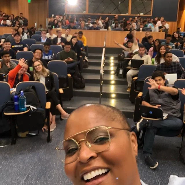 Last night telling my story to this super bright group of aspiring #entrepreneur students @ucberkeleyofficial #cheflife #businesswoman #topchef @bravotopchef