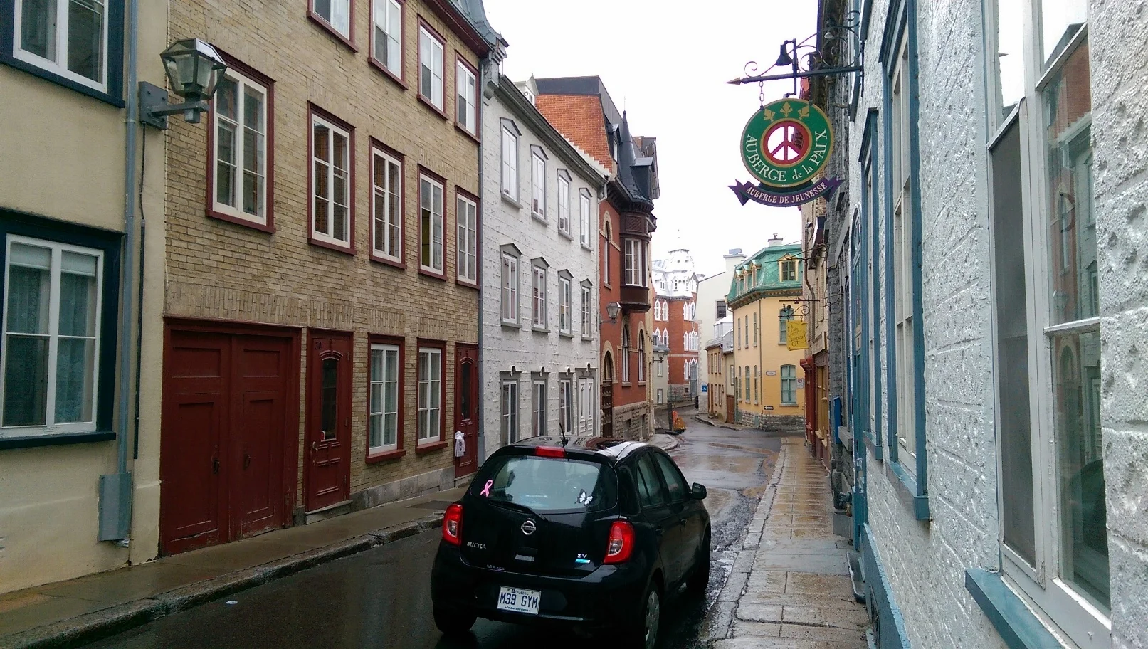 1st Stop: Old Quebec City. Micra in front of the hostel as I arrive, is this a sign? After a 42 hour transit, happy to see a shower and bed. I was so tired I skipped dinner which doesn't happen often!
