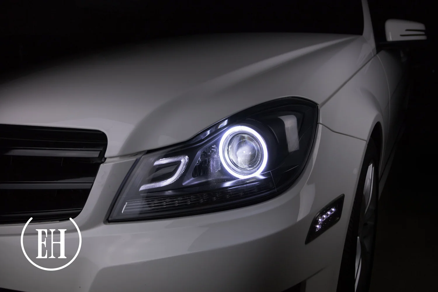 Mercedes Benz C250 7 21 Evil Headlights Custom Retrofitting Service In Southern California