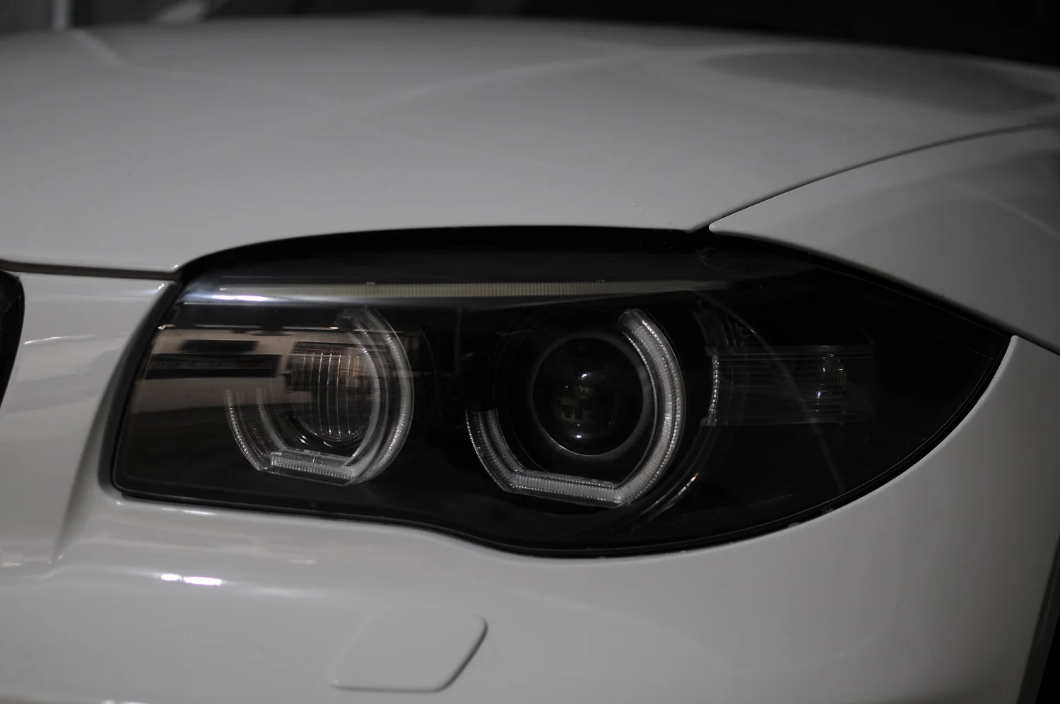 BMW 135i (e82) - White — Evil Headlights | Custom Retrofitting