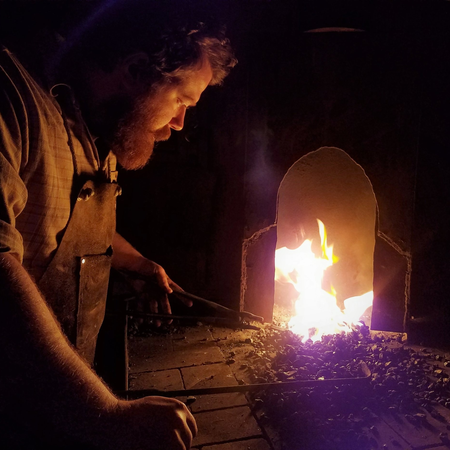Olof at the forge