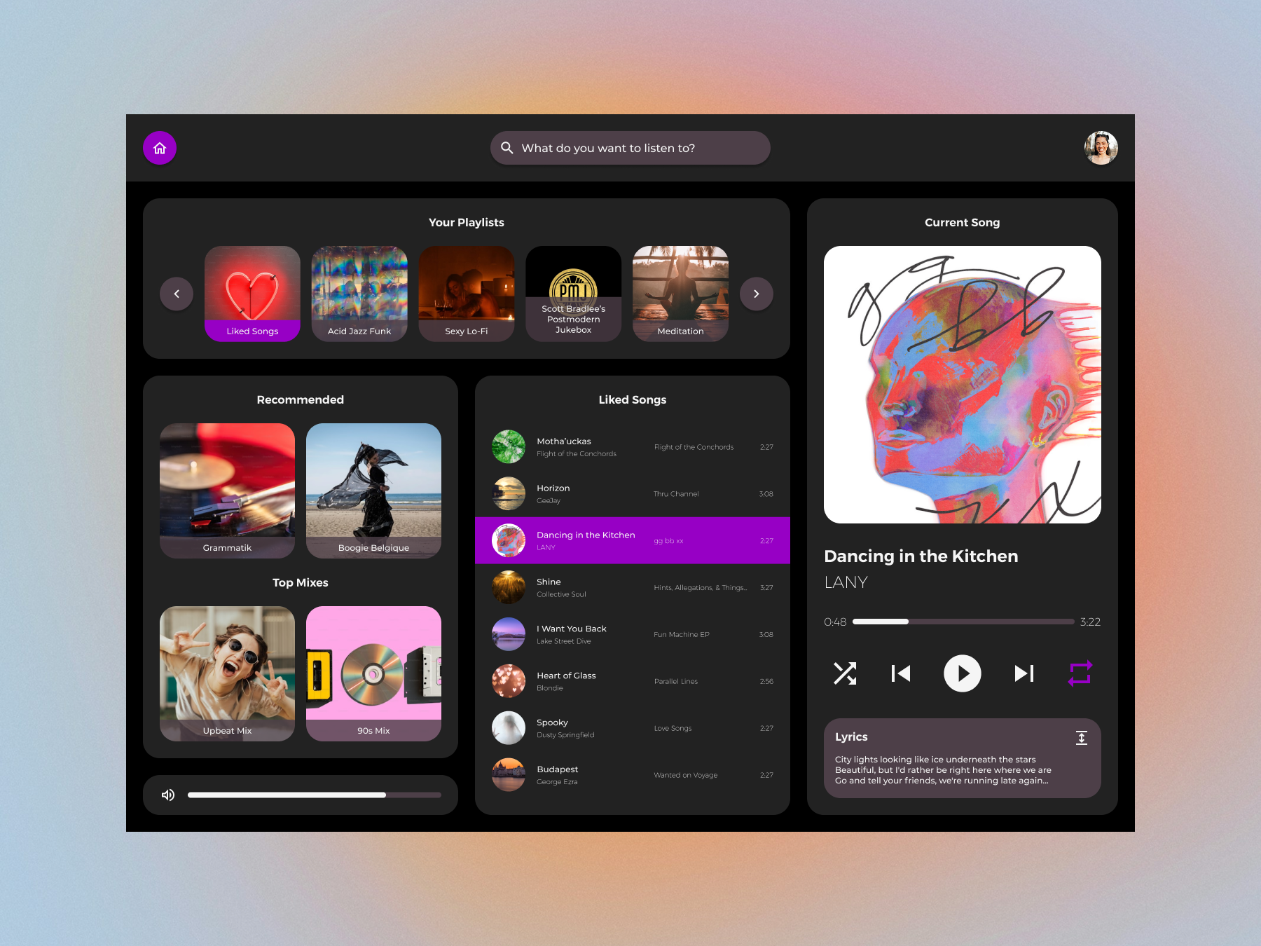 009 Music Player - Dribbble Shot.png