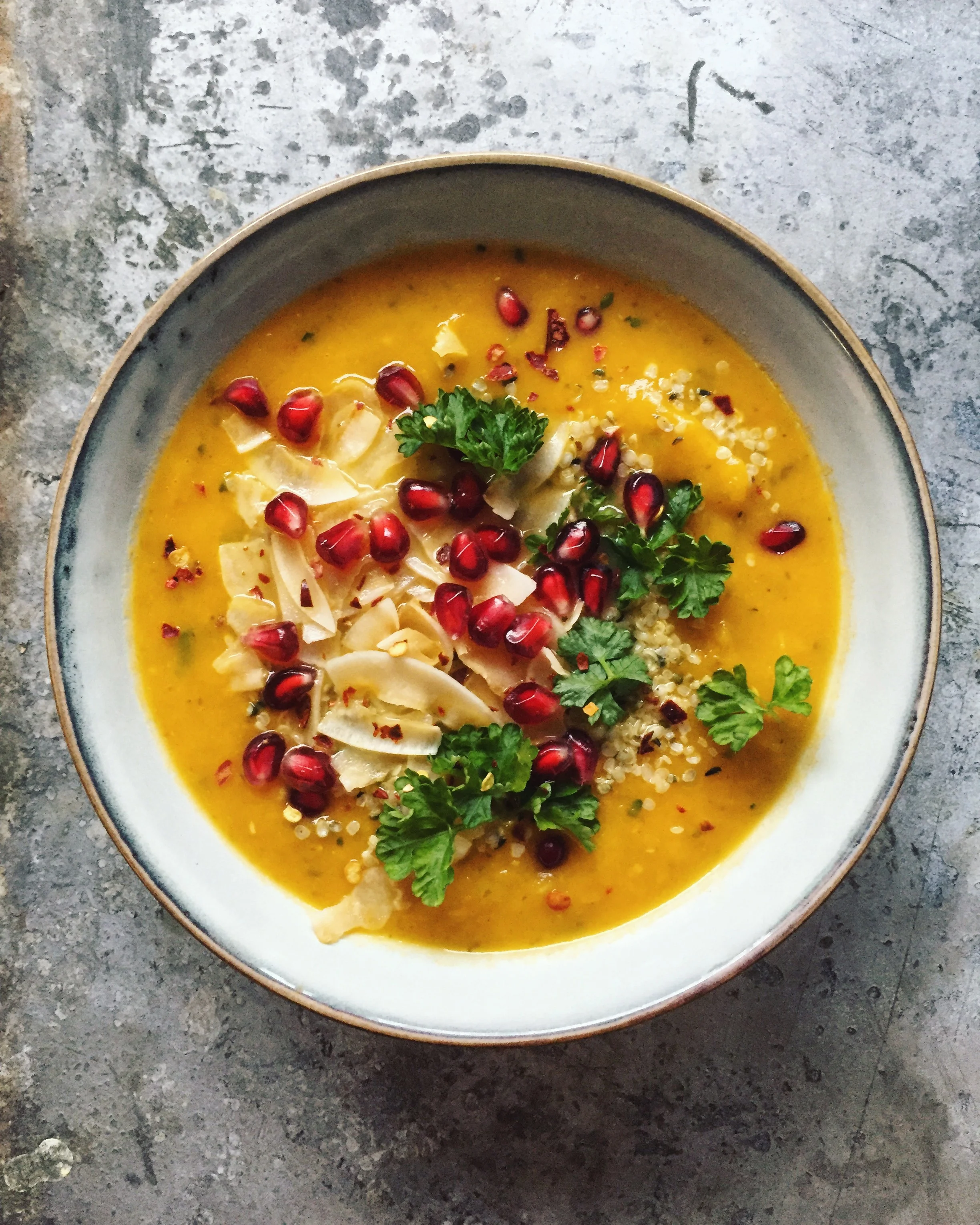 Leftover veggie and coconut soup