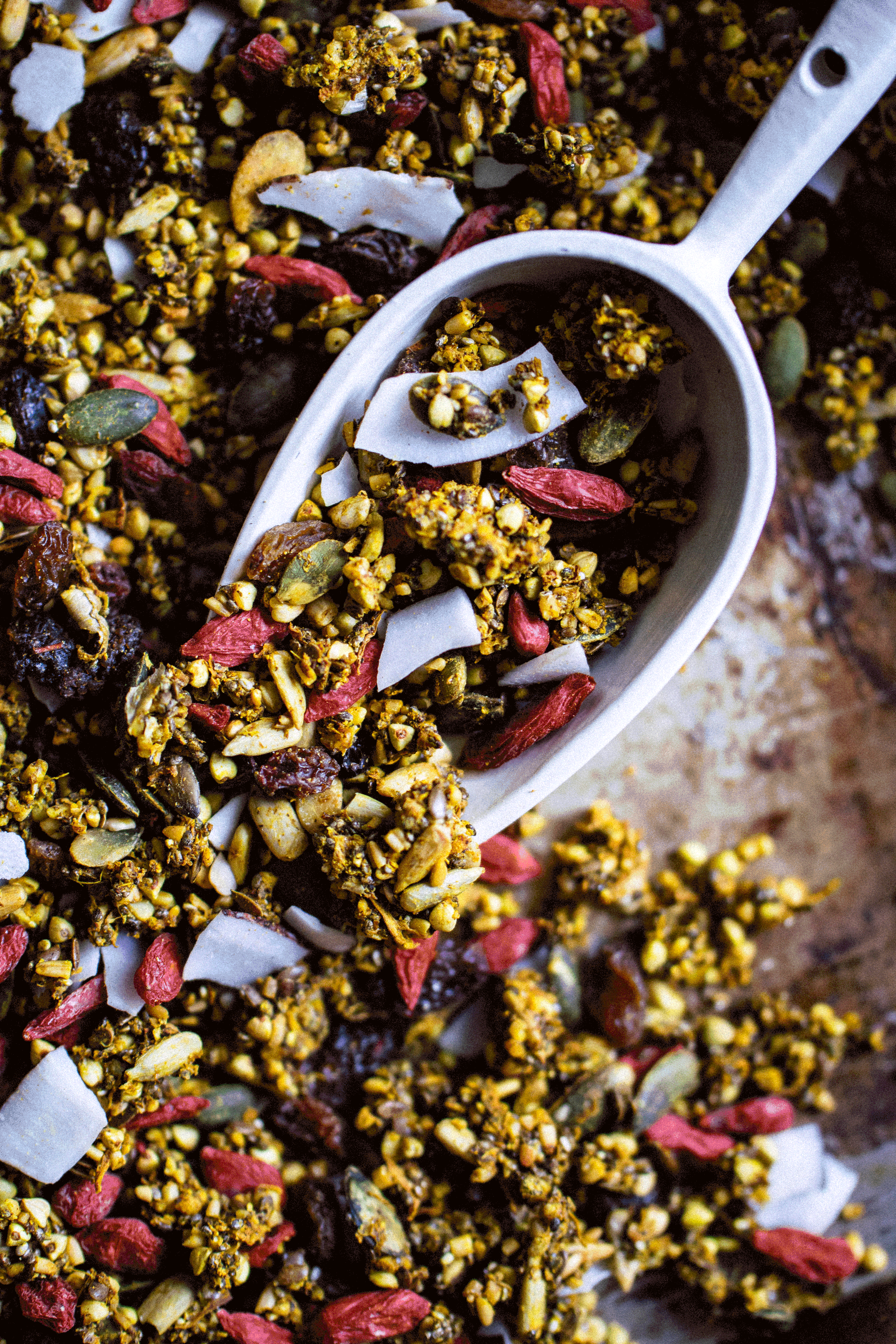 Sweet buckwheat granola with parsnip