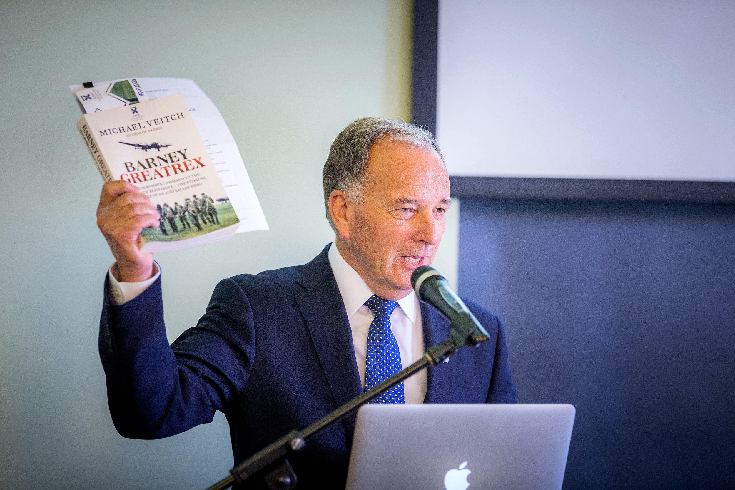  John Weeks launching the book. 