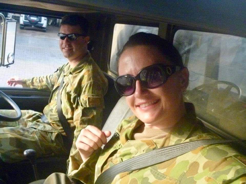 PIC 11    2012 – ROBINSON BARRACKS (DARWIN) – Force Preparation with 1CSR before deploying to the Middle East – me learning how to drive an any truck…..for emergency purposes.jpg