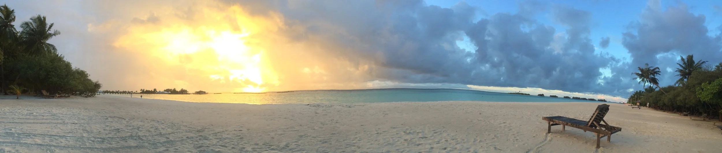sunset in the maldives