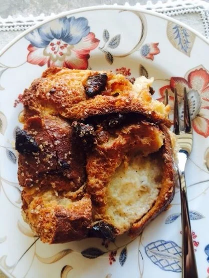 homemade bread and butter pudding