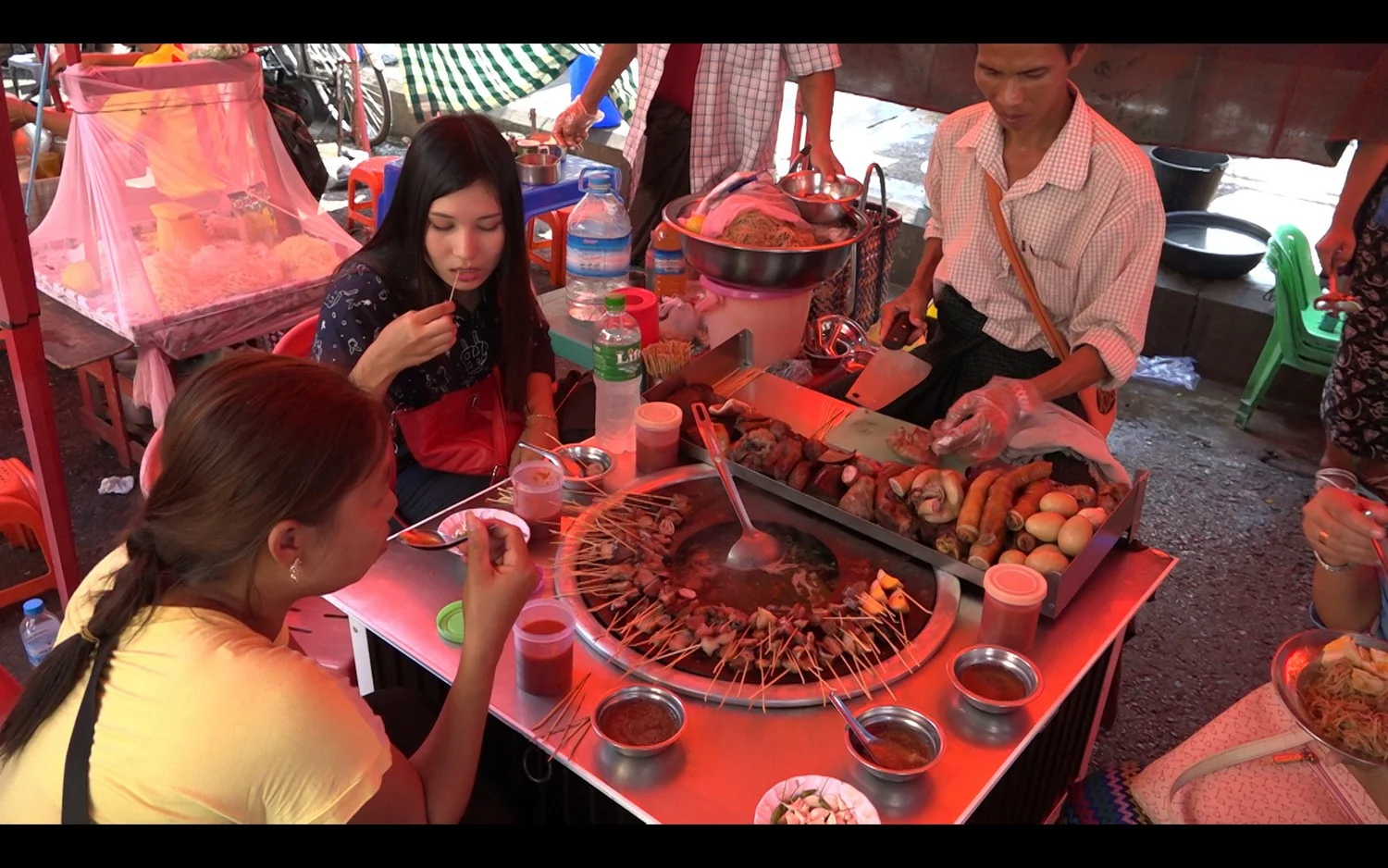 Copy of Yangon evening street food tour: Pork sticks