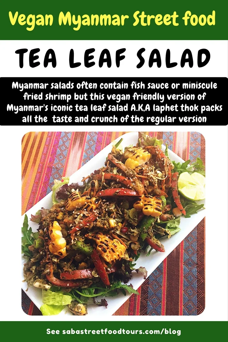 Myanmar vegan recipe: tea leaf salad (laphet tho)