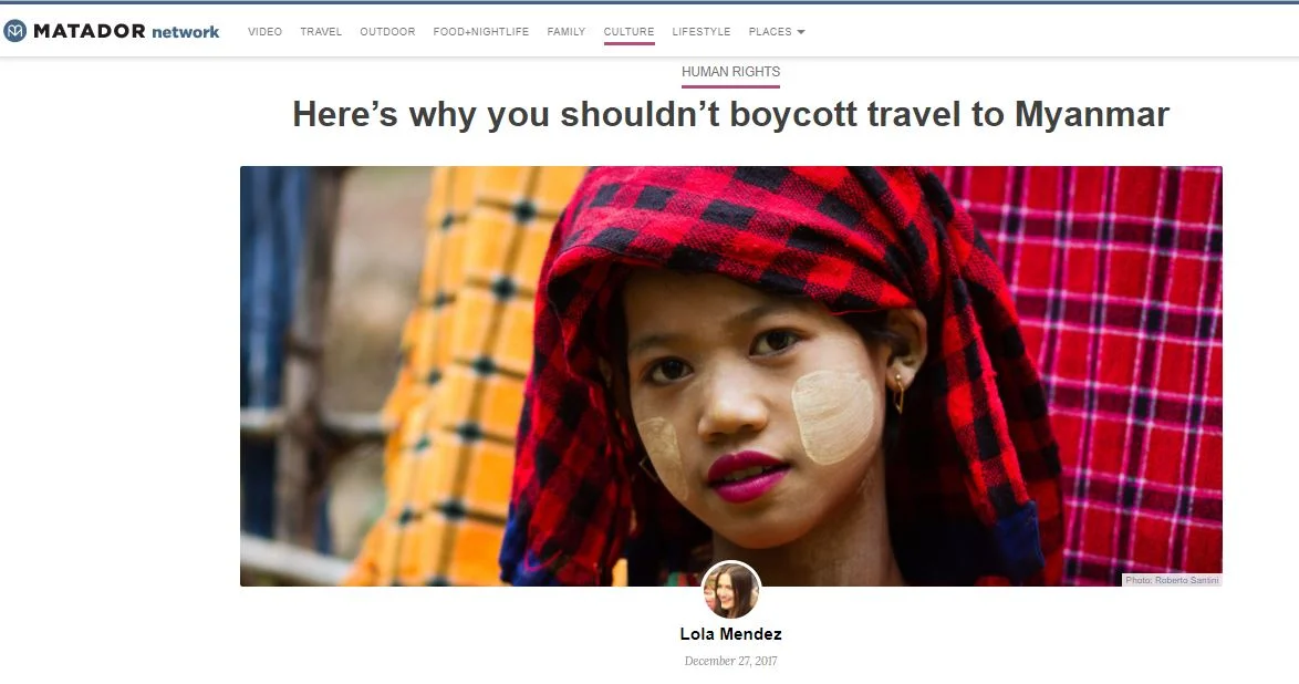 Here's why you shouldn't boycott travel to Myanmar