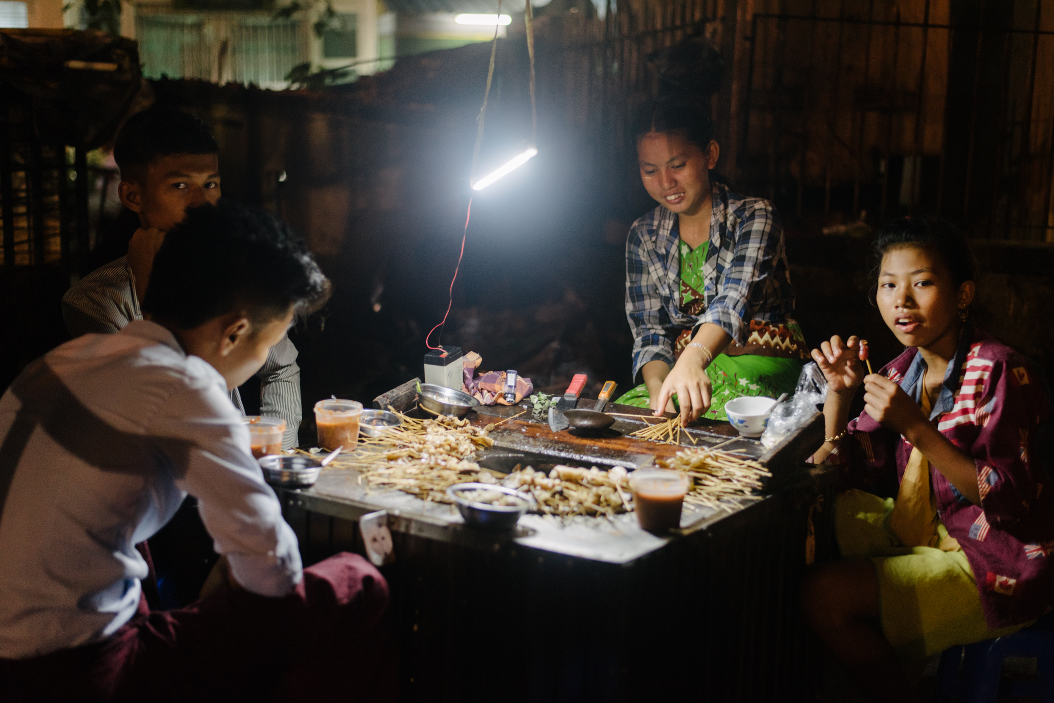 Yangon Food Tour in the evening