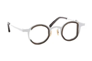 Masahiro Maruyama MM-0077 Clear Charcoal / White — Wink eyewear