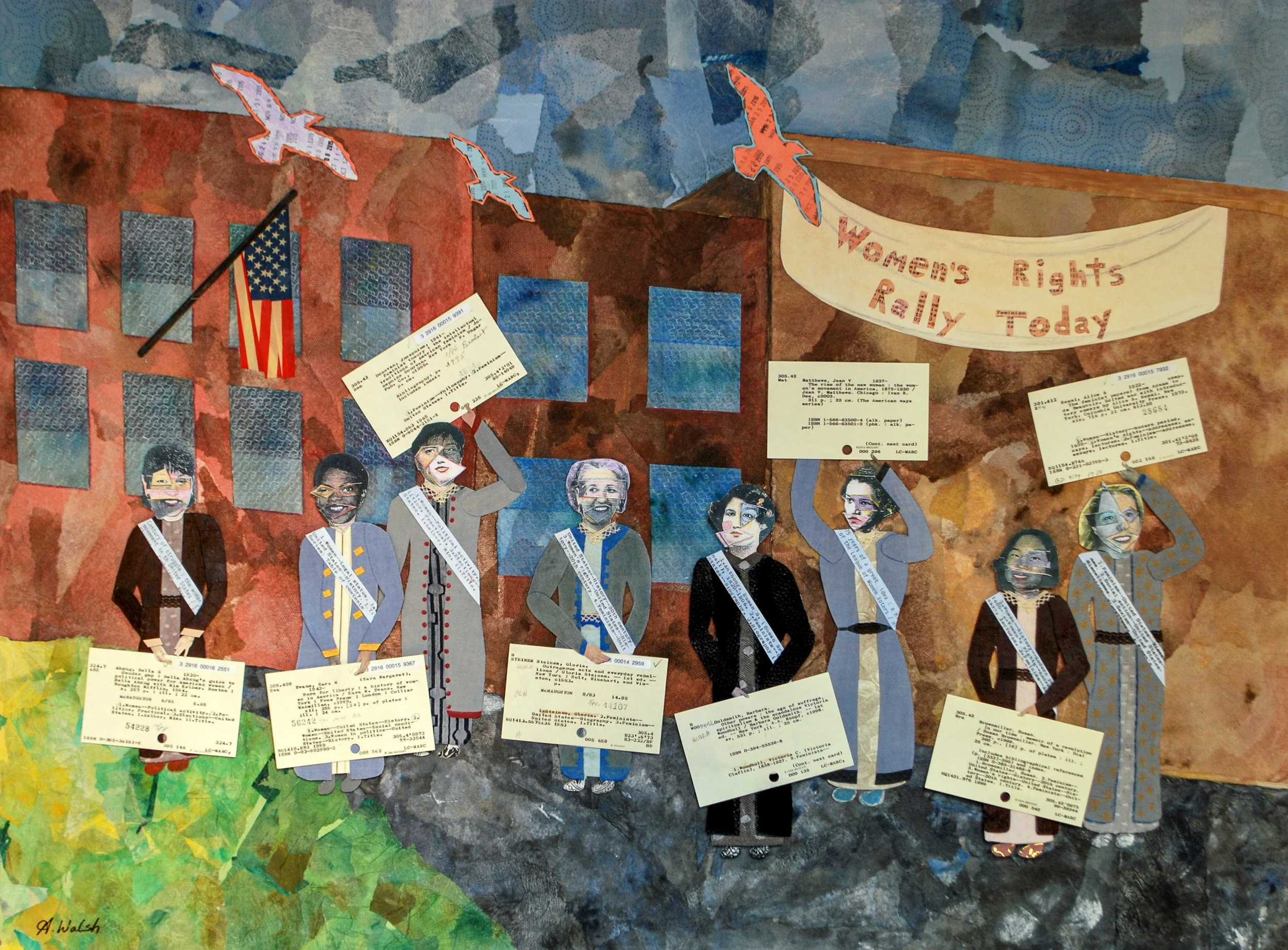 League of Women Voters, paper collage
