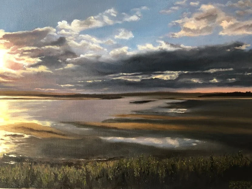 Prouts Neck Violet Hour, Oil on Linen, 18 x 24, Private Collection