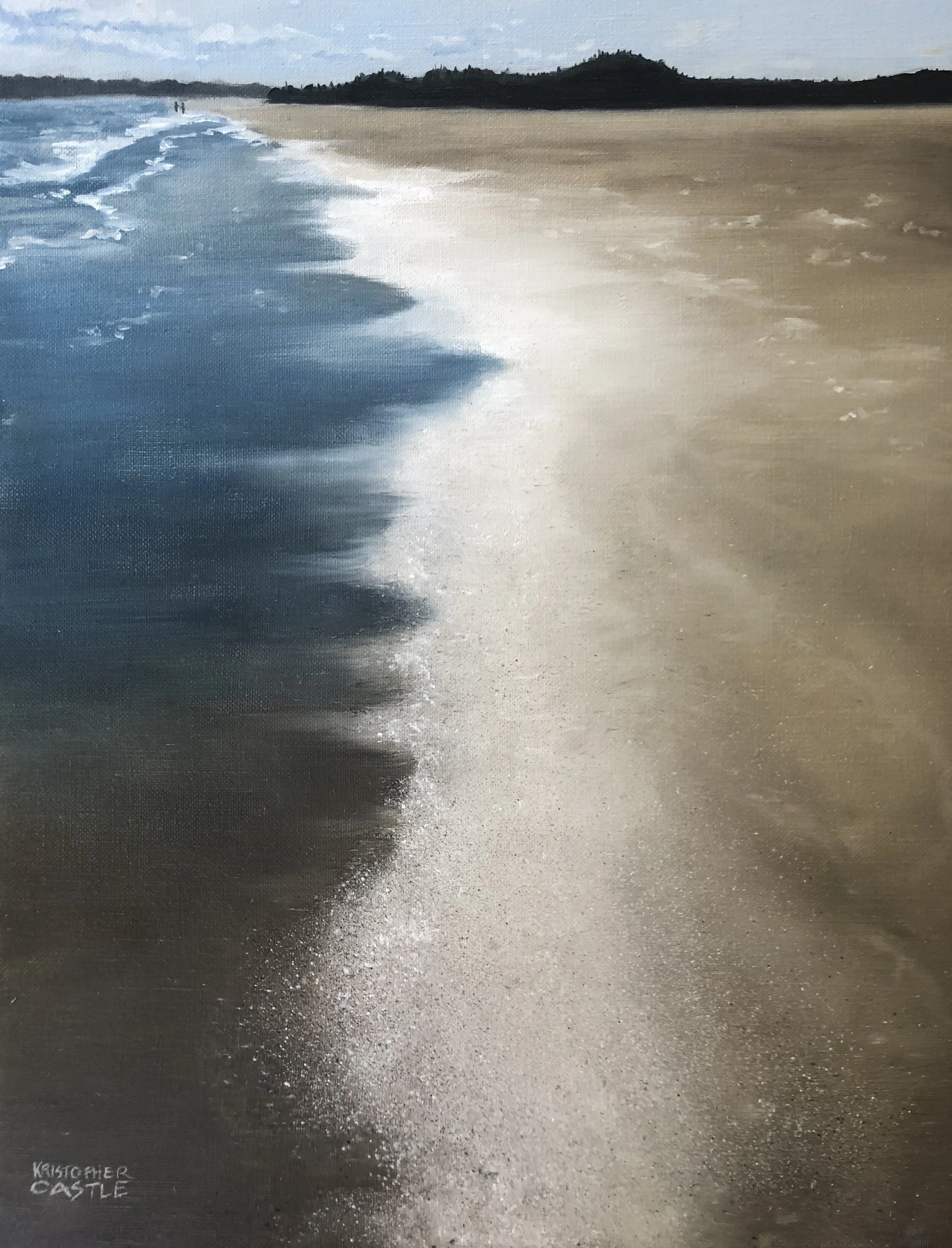 Popham Surf Shimmer, Oil on linen, 12 x 16, Private collection