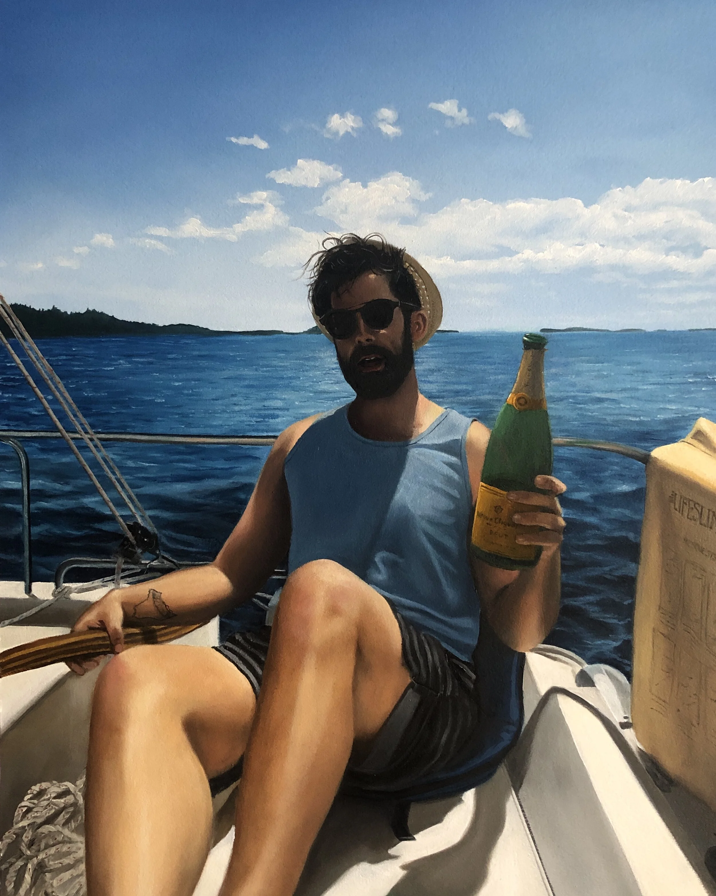 Bubbles on the Briny, Oil on Arches Huile paper, 16 x 20