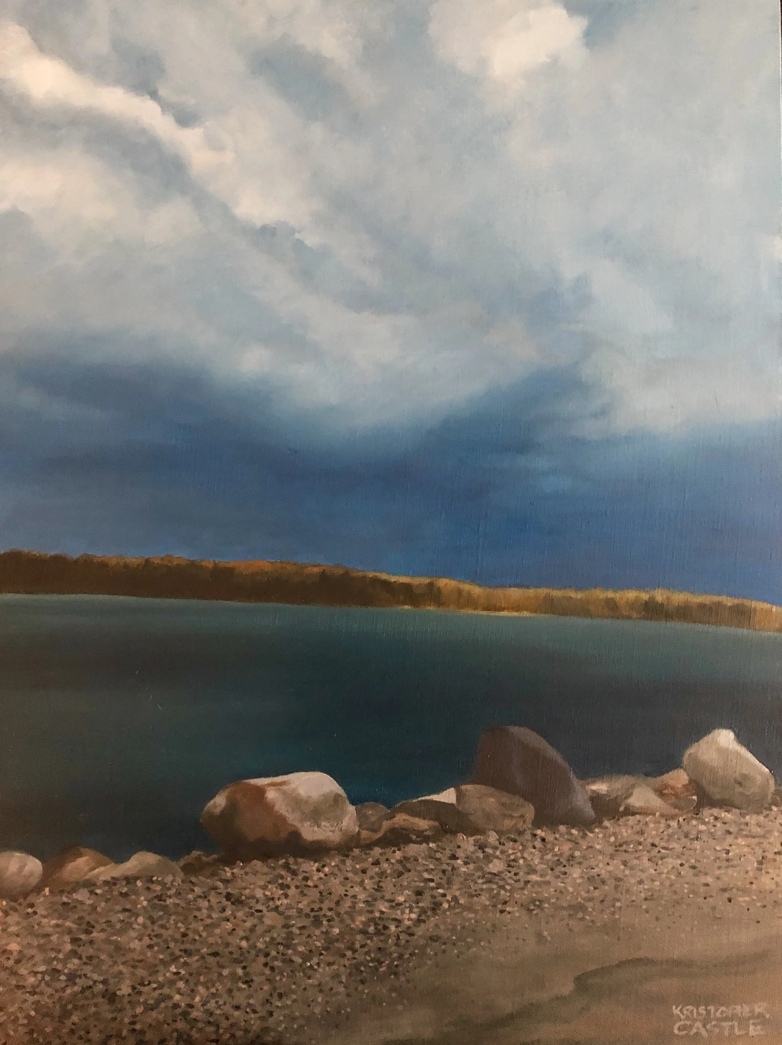 Bungunuck Brooding, Oil on linen, 18 x 24