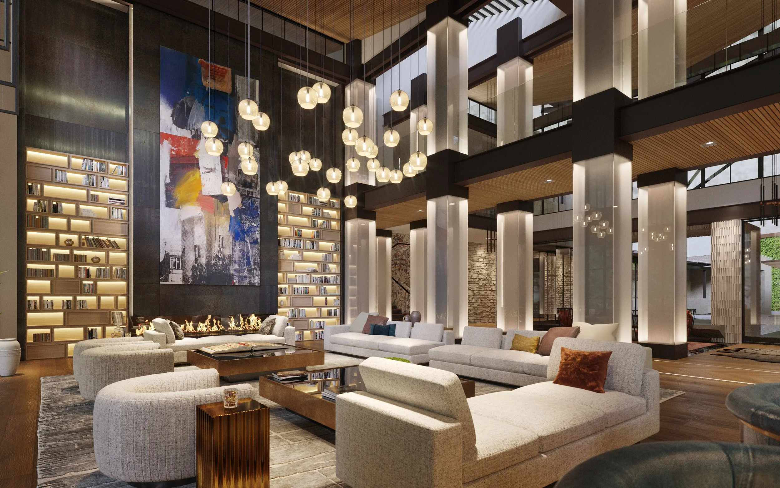 Contemporary and Mediterranean design contrast