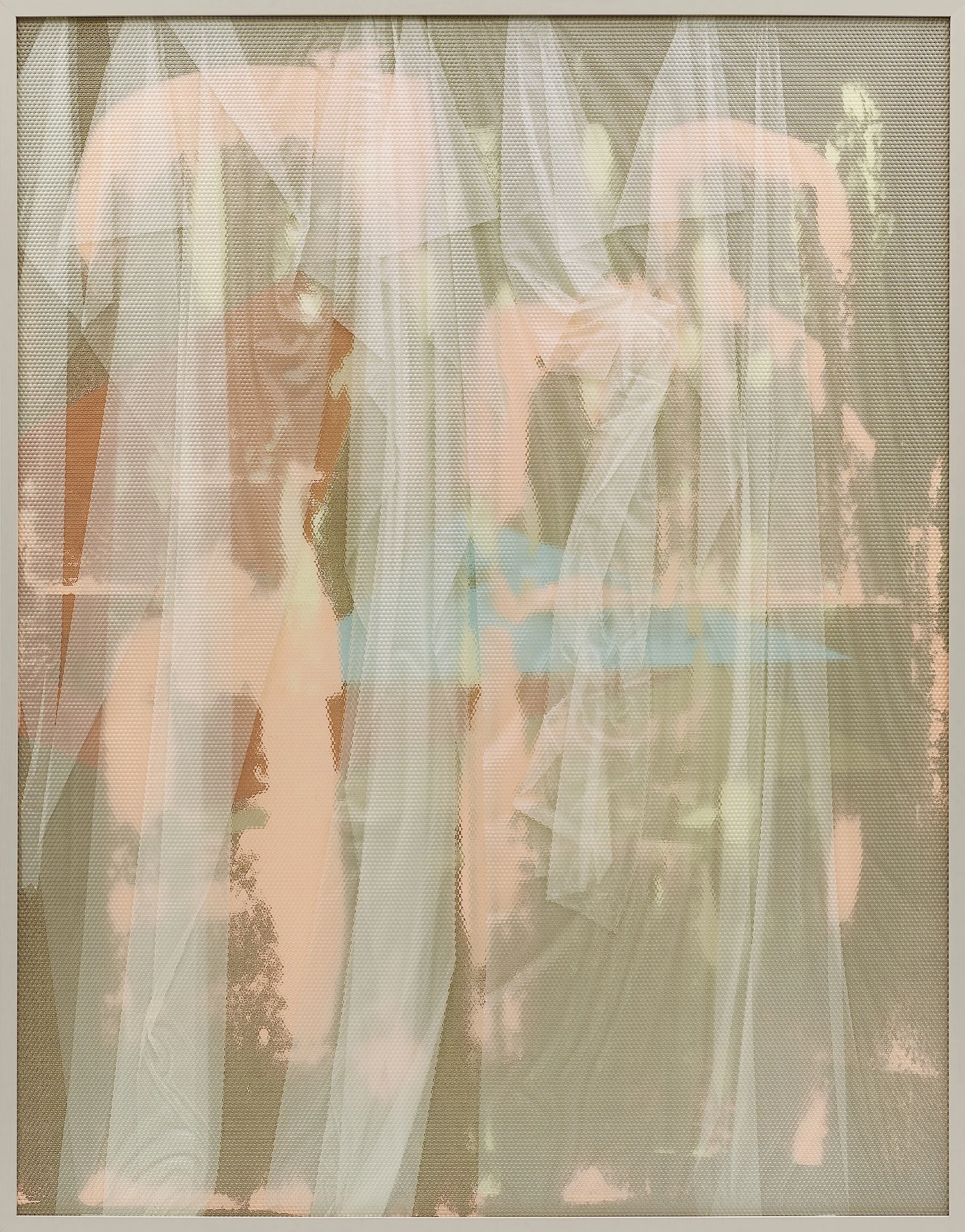 Eidolon / Part VI, 2013 Oil, acrylic and latex on canvas beneath textured Plexiglas 180 x 140 cm (71 x 55 in)