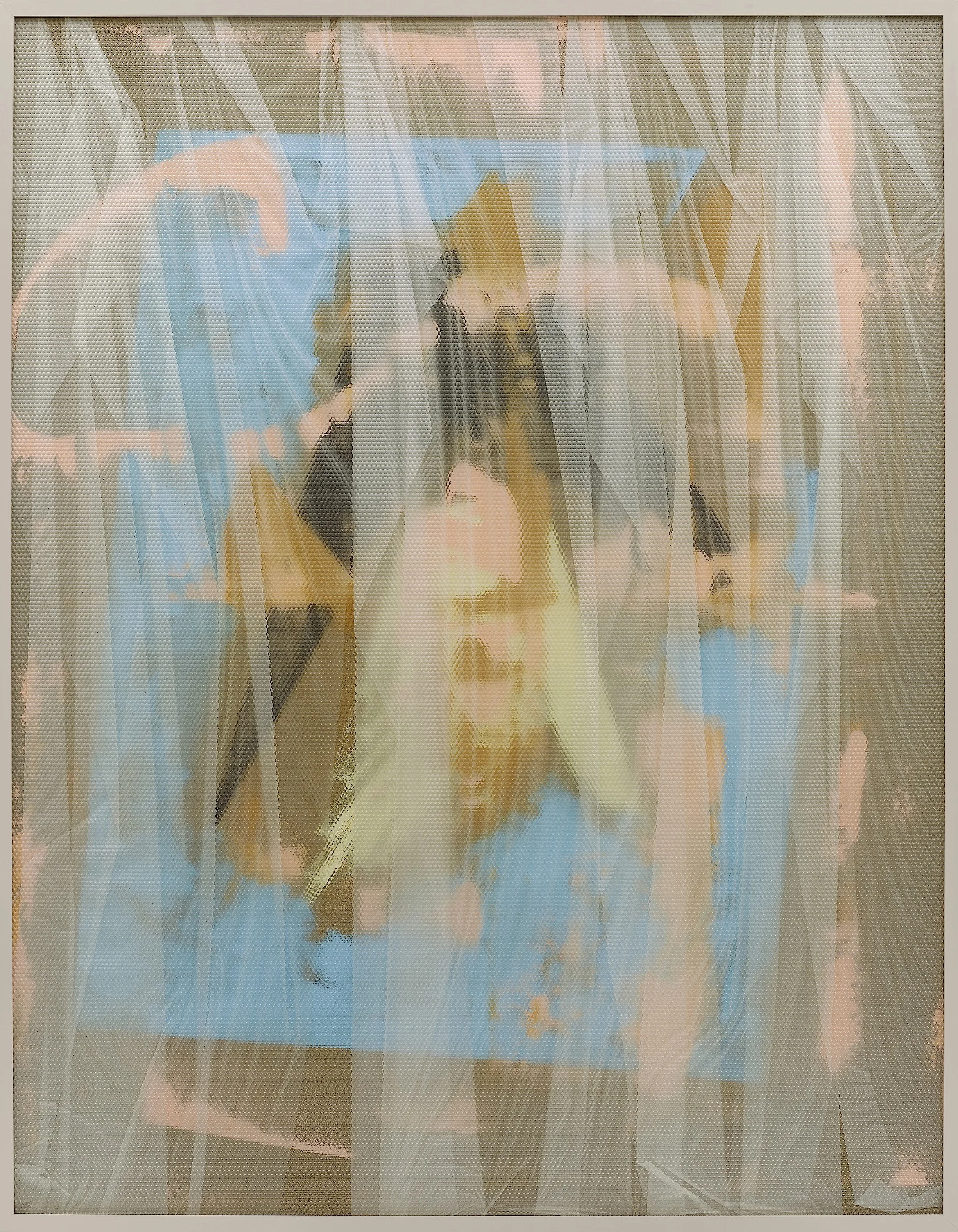 Eidolon / Part VII, 2013 Oil, acrylic and latex on canvas beneath textured Plexiglas 180 x 140 cm (71 x 55 in)
