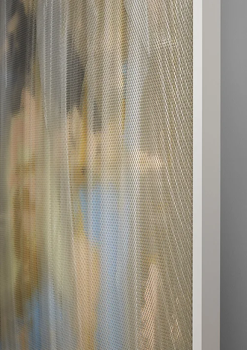 Eidolon / Part VII, 2013 - Side view Oil, acrylic and latex on canvas beneath textured Plexiglas