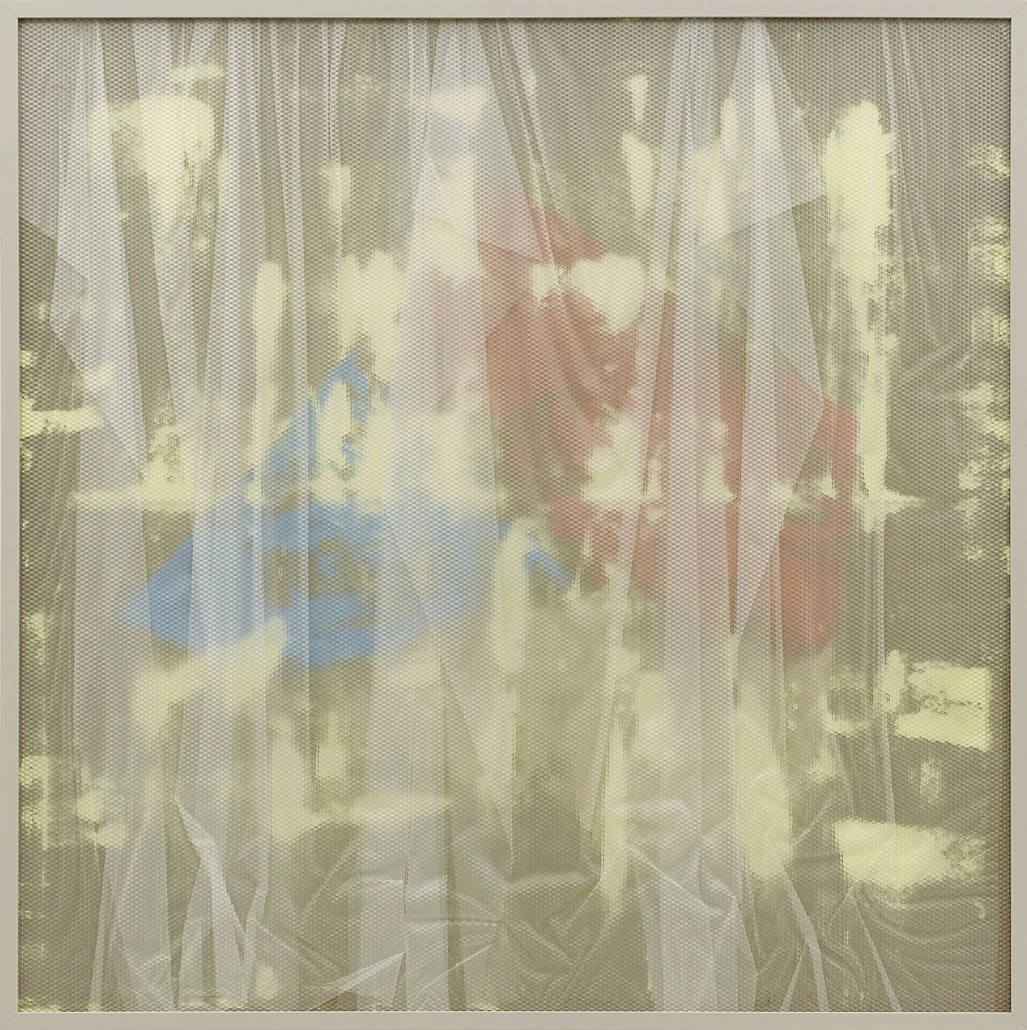 Eidolon / Part V, 2013 Oil, acrylic and latex on canvas beneath textured Plexiglas 140 x 140 cm (55 x 55 in)