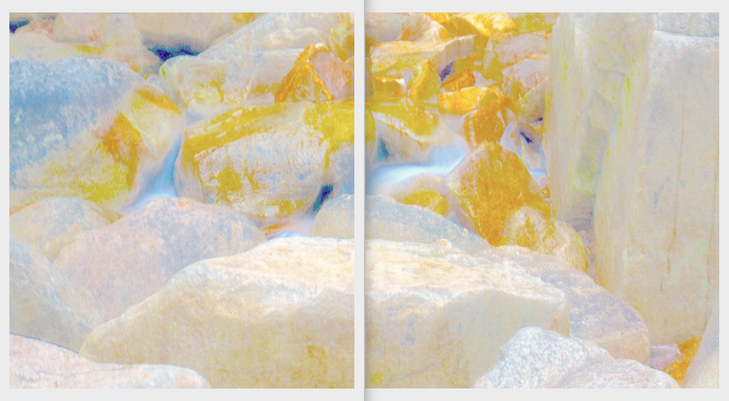 Beyond the Oecumene / Part XXIII (Diptych), 2019 Aquarelle, wax pastels, UV-print on paper 300 x 160 cm (118 x 63 in)